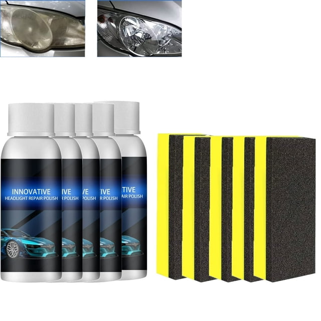 Innovative Headlight Repair Polish Car Headlight Repair Fluid Car Headlight Cleaner (50 ml 5 pcs)