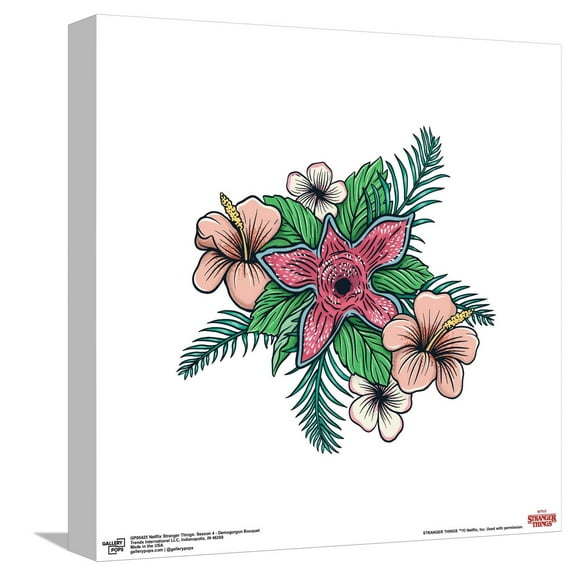 Gallery Pops Netflix Stranger Things: Season 4 - Demogorgon Bouquet Canvas Wall Art, Unframed Version, 12" x 12"