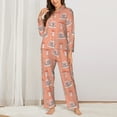 thumbnail image 2 of Pajamas for Women Set - Mushroom Snails Comfy Long Sleeve Button Up Pajama Sets for Women 2 Piece, Soft Sleepwear Nightwear Pjs Lounge Sets for Women with Pockets, 2 of 6