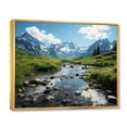 thumbnail image 2 of Designart "Alaska horizon I" Landscapes Floater Framed Canvas Print, 2 of 7