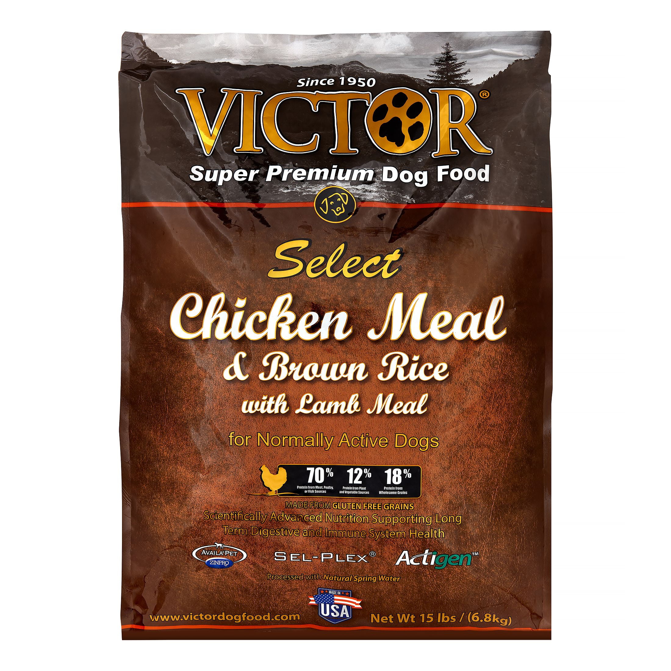 Victor Select Chicken & Rice Dry Dog Food, 15 lb