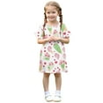 thumbnail image 4 of Ugoldhm Casual Girls Graphic Print Summer Dress - Short Sleeve Crew Neck Midi Dresses, Size 3-12, 4 of 9