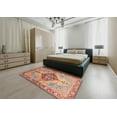 thumbnail image 4 of Ahgly Company Indoor Round Abstract Brown Persian Area Rugs, 5' Round, 4 of 6