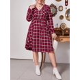 thumbnail image 1 of Tallo de talla grande Vestido de la manga de la manga con el borde Rosegal Vestidos casuales de talla grande, 1 of 5