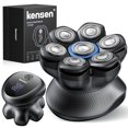 thumbnail image 1 of Afeitadora de cabeza kensen 7D de doble velocidad, resistente al agua, con LED, 1 of 8
