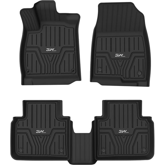 3W Floor Mats for Honda Accord 2018-2022 Hatchback Coupe Sedan (Include Hybrid Model) TPE All Weather Custom Fit Floor Liner For Honda Accord Black Car Floor Mats