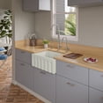 thumbnail image 4 of ALFI brand AB2418HS-B 24 inch Biscuit Reversible Smooth / Fluted Single Bowl Fireclay Farm Sink, 4 of 12