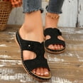 thumbnail image 7 of Caywon Dressy Flat Sandals for Women Comfortable Walking Arch Support Slip on Summer Casual Beach Wide Width Rhinestone Womens flats Slide Sandal Shoes, 7 of 7