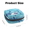 thumbnail image 2 of Shark Mini Plush Sanitary Napkin Pouch - Makeup Bag, Period Bags for School, Small Travel Toiletry Bag for Women - 4.7x6.6x6.6 in, 2 of 6