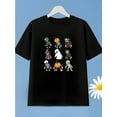 thumbnail image 1 of [Boys' Halloween T-Shirt] Halloween Boys' Graphic T-Shirt - Skeleton, Mummy, Witch & Pumpkin Design | Breathable & Lightweight Crewneck Top for Outdoor Play, School, and Casual Wear | Perfect, 1 of 6