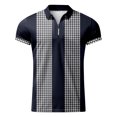 thumbnail image 4 of Sngxgn Shirts for Men - Short Sleeve Casual Polo Shirt(Navy,XXXXL), 4 of 5