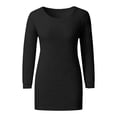 thumbnail image 5 of Women's Plush Fleece Pullover Sweater, Loose Fit Crewneck Long Sleeve Fuzzy Top, Soft Cozy Casual Sweatshirt for Fall Winter Daily Wear Black, 5 of 6