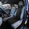 thumbnail image 2 of FH Group Universal Fit Faux Leather Seat Cushion Cover Pad Protectors Front - Black 2Pc, 2 of 6