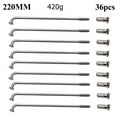 thumbnail image 1 of 36 Pcs 2.5Mm 12G 12K Roues de Vélo Électrique Rayons en Acier 80-305Mm Fil de Charge Rayons 220Mm, 1 of 4
