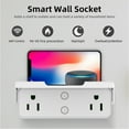 thumbnail image 3 of Vntub Clearance Smart Socket Smart Plug 10A, Wifi Bluetooth Outlet Extender Dual Socket Plugs, Remote Control With Timer Function, No Hub Required,2.4G Wifi, 3 of 7