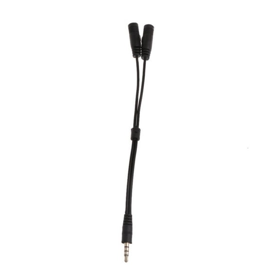 SDFGTstore 3.5mm Stereo Audio 1 Male To 2 Female Jack Earphone/Mic Y Splitter Adapter Cable