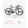 thumbnail image 3 of Black Road Bike Racing Bicycle 700C Shimano 21 Speeds Carbon Steel Frame Disc Brake For Urban Commuting, 3 of 10