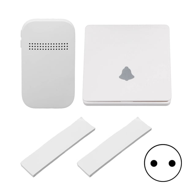 Timbre inalámbrico autoalimentado de 0,25 W y 433MHz, 86 interruptores de CA de 100V a 230V para casas, apartamentos, empresas, aulas, enchufe europeo