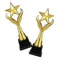 thumbnail image 6 of Raindrops Golden Plastic Trophy for Awarding with Smooth Surface and Stable Longevity 2Pcs, 6 of 8