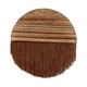 thumbnail image 2 of Tapiz de pared de macramé con borlas, acentos, flecos, arte geométrico, chic, bohemio Café, 2 of 9