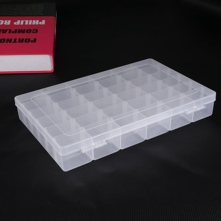 QUEFE 3 Pack 36 Grids Clear Plastic Organizer Storage