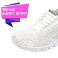 thumbnail image 4 of ZEE ALEXIS Women's Danielle Woven Sneakers, Color: White Metallic, Size: 9.5, 4 of 6