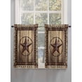 thumbnail image 3 of Tier Curtains 45 Inches Long, Western Farmhouse Window Treatment Curtain Drapes, Primitive Rustic Country Retro Texas Star Small Curtain Drapes for Bathroom Laundry Room, 27.5"x45", 2 Panels, 3 of 7