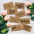 thumbnail image 2 of 50pcs Kraft Paper Thank You Card for Enterprise Store Business Package Decoration Card Thank You for Your Order Card Wholesale (type-1), 2 of 7