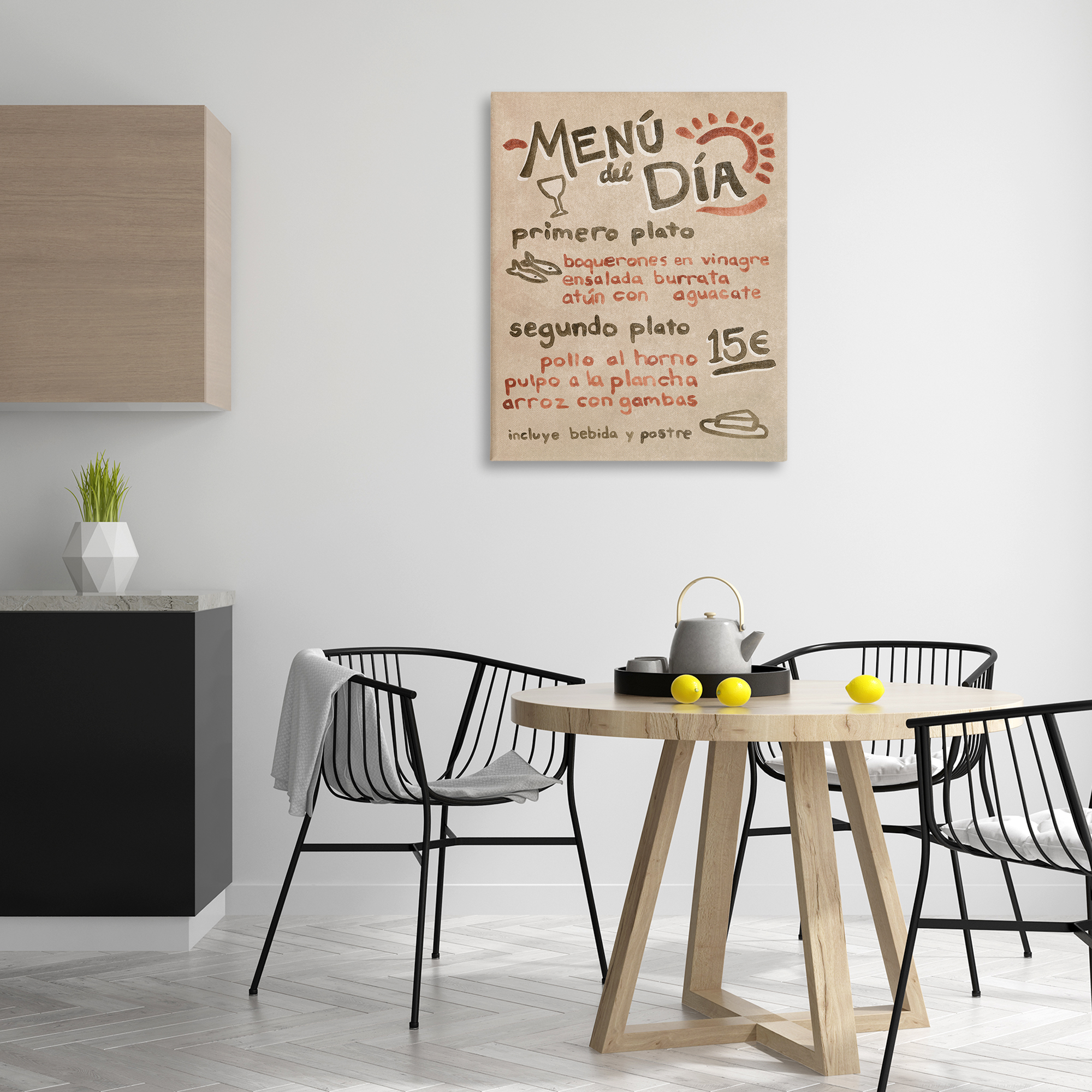 Stupell Industries Spanish Restaurant Menu Food & Beverage Painting Wrapped Canvas Art Print Wall Art, 30 x 40