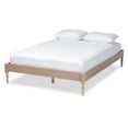 thumbnail image 2 of Baxton Studio Colette French Bohemian Antique Oak Finished Wood Full Size Platform Bed Frame, 2 of 9