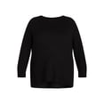 thumbnail image 5 of Terra & Sky Women’s Plus Mixed Rib Crewneck Sweater, Lightweight, Sizes 0X-5X, 5 of 5