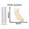 thumbnail image 2 of Unfinished Wood California Shape - State - Craft - up to 46" DIY 16" / 1/8", 2 of 3