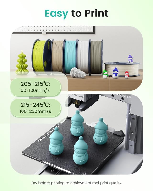 250g Matte PLA Filament 1.75mm Bundle,SUNLU 3D Printer Filament Bundle Multicolor, Neatly Wound PLA Filament, 250g Spool,8 Rolls, Black+White+Grey+KleinBlue+OliveGreen+Red+Oak+LavenderPurple