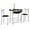 Silver&black, variant on Hyxoo 31.5" Drop Leaf Dining Table 3 Pieces for Small Space,Small Kitchen Table Set for 2,Round Folding Table with 2 Chairs for Home,Kitchen,Apartment,Black&brown
