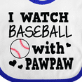 thumbnail image 4 of Inktastic I Watch Baseball with My Pawpaw Boys Baby Bib, 4 of 4