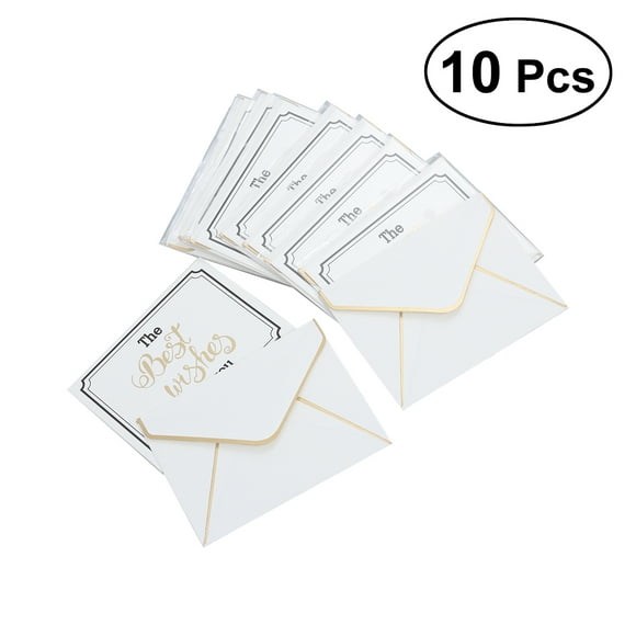 10pcs THE BEST WISHES TO YOU Greeting Cards with Envelopes Blessing Cards Blank Note Cards