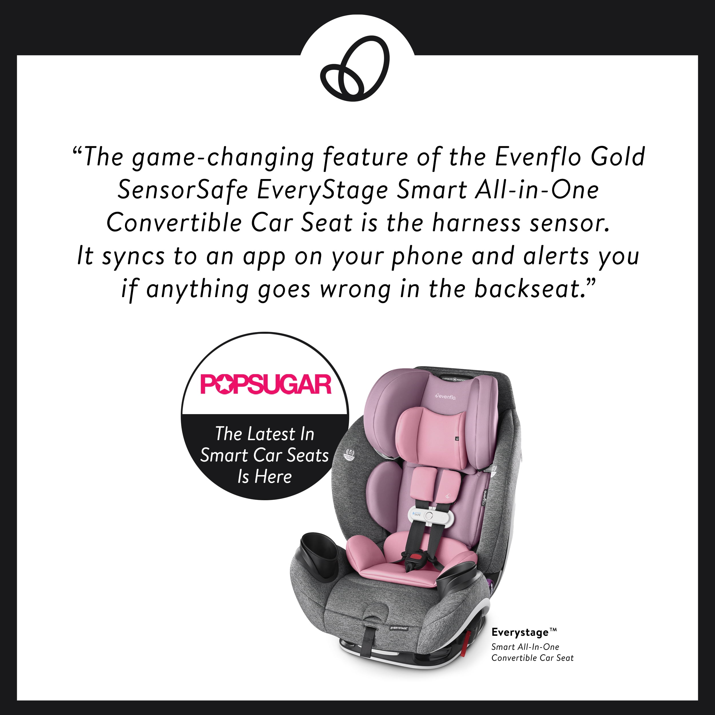 Moonstone Evenflo Gold SensorSafe EveryStage Smart All-in-One Convertible Car Seat 