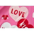 thumbnail image 5 of Beezizac Girls Snug Fit Cotton Pajamas Valentine's Day Heart Love Kiss PJ Set Kid Size 8, 5 of 12