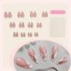 thumbnail image 5 of 24 Pieces Almond Glossy Press On Nail with White Gold French Tip Designs Acrylic False Nail for Fall Day Gifts, 5 of 5