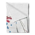 thumbnail image 2 of Ethnic Soft Flannel Fleece Throw Blanket, Chinese Traditional Ink Painting Koi Fish Artwork, Cozy Plush for Indoor and Outdoor Use, 60" x 80", Red and Blue, by Ambesonne, 2 of 5