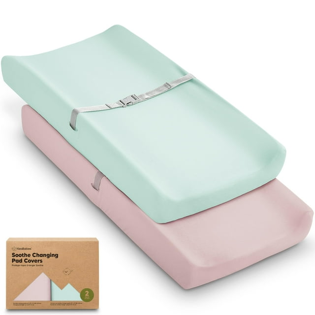 Funda para Cambiador KeaBabies Paquete de 2 Tamaño 81x41 cm Algodón Orgánico