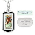 thumbnail image 2 of Tarot Card The Temperance Keychain Dog Tag Stainless Steel or 18k Gold, 2 of 16