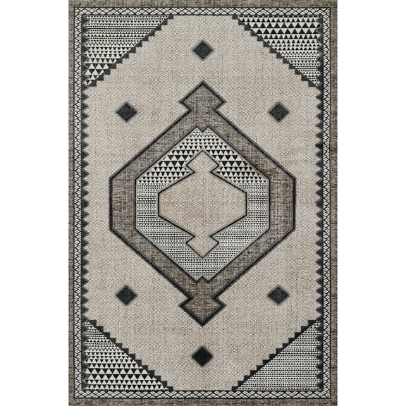 Momeni Noho Polyester Ivory Area Rug 2' X 3'