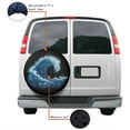 thumbnail image 4 of KAKALAD Ocean Wave Blue Waves Spare Tire Cover Universal Car Vehicle Tools For Rv SUV Truck Camper Travel Trailer Accessories Buckle 16” Inch, 4 of 6