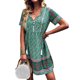 thumbnail image 4 of VISgogo Vestido bohemio para mujer, estampado de flores, manga corta, cuello en V, ajuste holgado, vestido de vacaciones, S/M/L/XL VISgogo  moda, 4 of 8