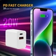 thumbnail image 2 of for Apple USB C Charger Block, Apple Watch Se Charger, 2023 Upgrade Dual Port Fast Charging Block Cube Box Brick Plug Adapter Compatible For Apple Watch SE Series 9 8 7 6, iPhone 15 Pro Max, White, 2 of 6