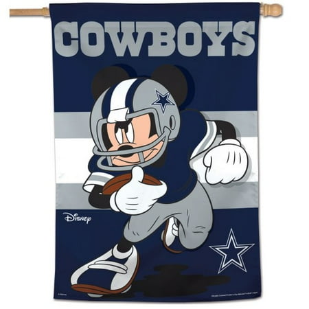 Dallas Cowboys Banner Mickey Mouse Nfl Football House Flag