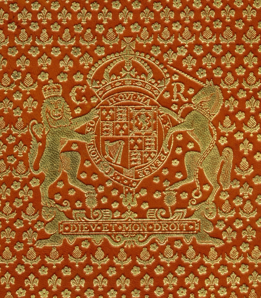 The English Royal Coat Of Arms As Used From 1603 - 1707 With The Addition Of The Letters C And R Referring To Charles I From Memoirs Of The Martyr King By Allan Fea Published 1905 Canvas Art - Ken Wel