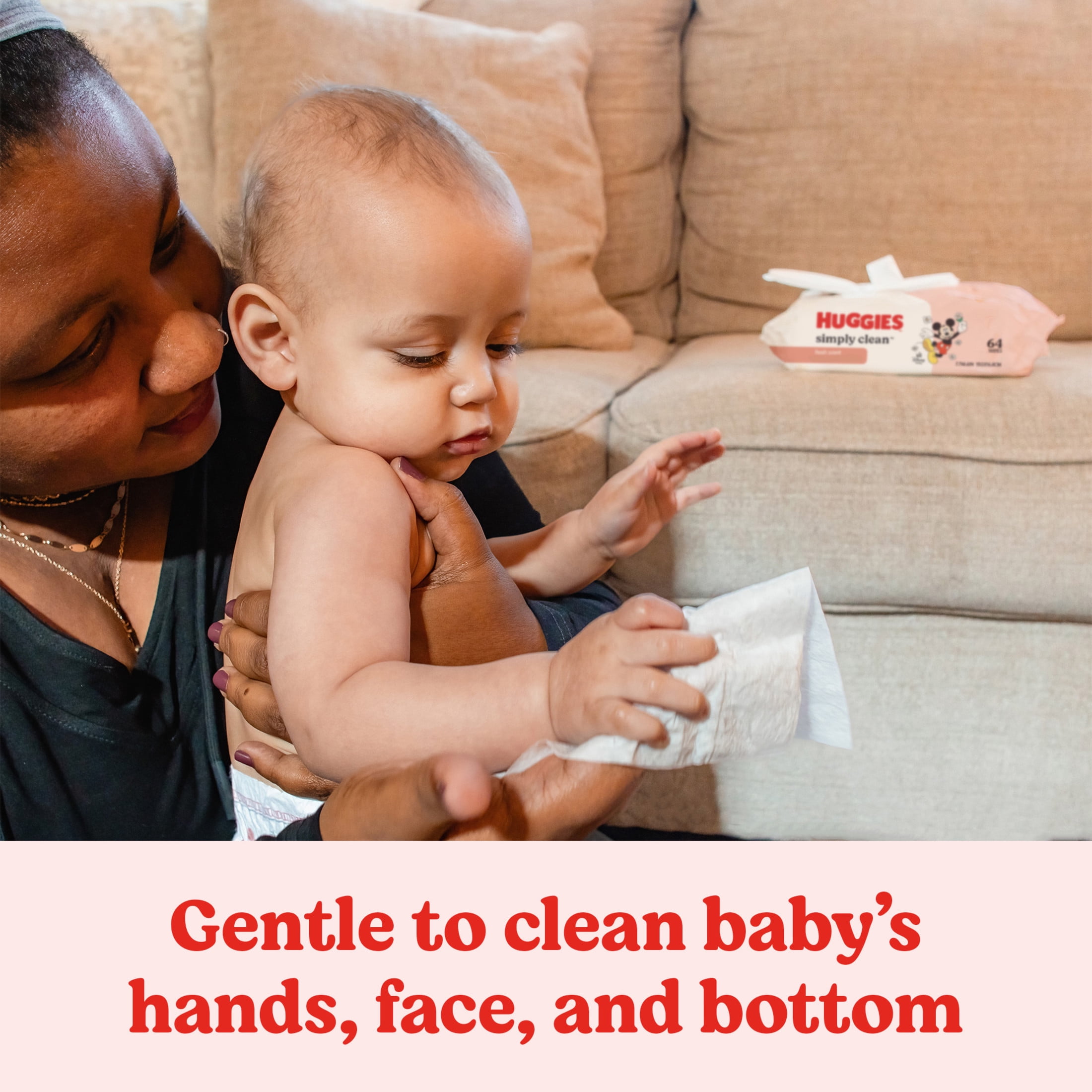 (3 pack) Huggies Simply Clean Fresh Scent, Scented Baby Wipes, 3 Packs, 192 Wipes