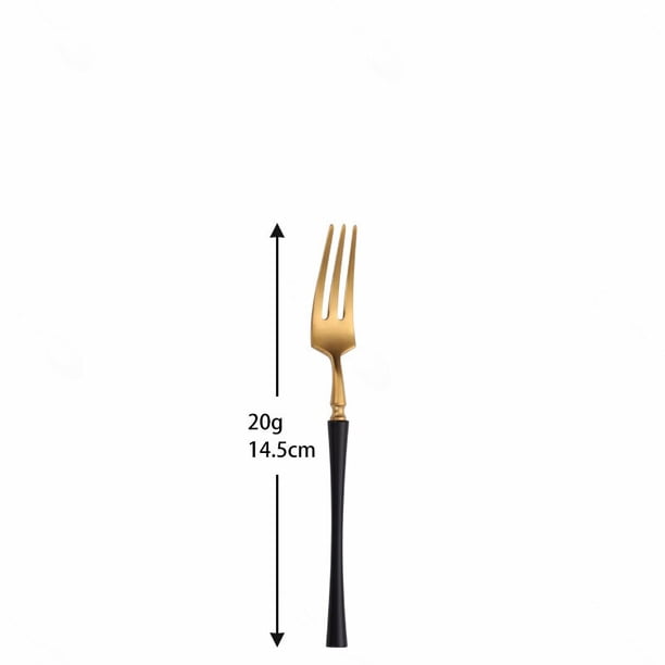 Juego de cubiertos mate, tenedores dorados, cucharas, cuchillos, cubiertos de acero inoxidable dorado, conjunto de cubiertos con tenedor para pastel Fivean unisex